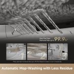 Robot Vacuum And Mop 20000Pa Conquers Obstacles Up To 2.4In Liftable Brush And Mops White - Image 7