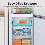 Freestanding Fridge Freezer 304L Total No Frost Water Dispenser White - Image 9