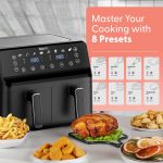 Dual Zone Air Fryer 9L 8-in-1 2700W Extra-Large Capacity - Image 5