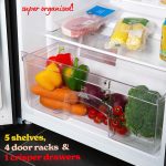 Freestanding Larder Fridge 242L 55cm 143cm Black - Image 5
