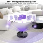 Robot Vacuum with Mop 7000Pa Suction Lidar Navigation Self-Empty Station Black - Image 4
