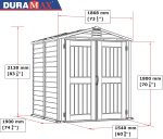 Plastic Garden Storage Shed 6 X 6 Ft Dark Grey Adobe Metal Roof - Image 6