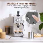 Espresso Machine 15 Bar Pump Milk Frother Silver - Image 3