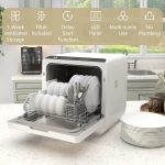 Table Top Dishwasher 6L Built-In Tank 4 Place Settings Touch Control White - Image 8