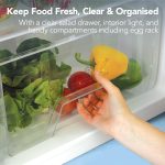 Under Counter Fridge 97L Freestanding With Reversible Door White - Image 5