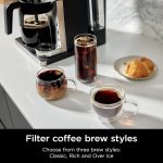 2-in-1 Filter Coffee And Pod Capsule Machine 1.8L Built-in Milk Frother Black - Image 6