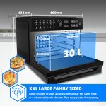 Air Fryer Oven 30L 1800W With Rotisserie 20-In-1 Dual Cook Black - Image 2