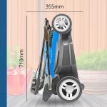 Electric Lawn Mower 38cm 1600W 40L Bag 5 Cutting Heights Blue - Image 10