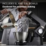 Stand Mixer 1200W Integrated Scale 5L 3.5L Bowls Black - Image 3