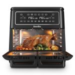 Dual Zone Digital Air Fryer 11L 2400W 10 Presets Black - Image 9