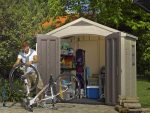 Resin Garden Storage Shed 8 X 6 Ft Brown Double Doors Lockable - Image 8