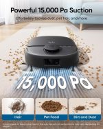 Robot Vacuum And Mop 15000Pa Suction Self-Cleaning Roller Mop Black - Image 5