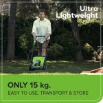 Cordless Lawn Mower 35cm 40L Bag 2x40V 2Ah Batteries Green - Image 5