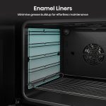 Electric Cooker 130L Double Oven Ceramic Hob A Rated Black - Image 9