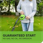 Cordless Lawn Mower 33cm 24V Brushless Motor 30L Bag 4Ah Battery - Image 3