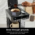 2-in-1 Filter Coffee and Pod Capsule Machine with Built-in Milk Frother 1.8L Gunmetal - Image 2