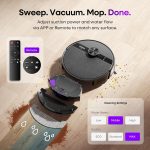 Robot Vacuum Cleaner 7000Pa LiDAR Navigation 180Mins Runtime Black - Image 3