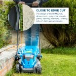 Corded Electric Lawn Mower 33cm 1300W 30L Grass Box 3 Heights Blue - Image 4