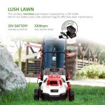 Cordless Lawn Mower 33cm 20V 4.0Ah Brushless Motor White - Image 2