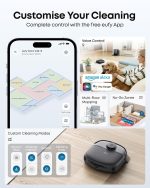 Robot Vacuum And Mop 15000Pa Suction Self-Cleaning Roller Mop Black - Image 9