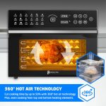 Air Fryer Oven 30L 1800W With Rotisserie 20-In-1 Dual Cook Black - Image 6