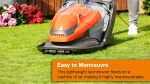 Corded Electric Hover Lawn Mower 1800W 36cm 26L 4 Heights Orange Grey - Image 4