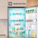 Freestanding Fridge Freezer 256L Total No Frost Water Dispenser Silver - Image 5