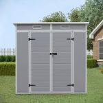 Outdoor Garden Storage Shed 6 X 4 Ft Grey Plastic Aluminium Frame - Image 2