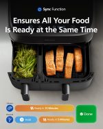 Dual Air Fryer 9L 2750W 13 Presets Digital Touchscreen Black & Silver - Image 6