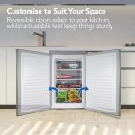 Freestanding Under Counter Freezer 91L Reversible Door Silver - Image 7