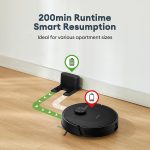 Robot Vacuum Cleaner 8000Pa LiDAR Navigation 200Mins Runtime Black - Image 4