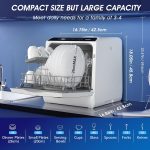 Mini Table Top Dishwasher 6 Programs Countertop Portable Dual Water Supply Baby Care Mode - Image 2