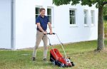 Cordless Lawn Mower 33cm 18V 4.0Ah Brushless Motor Red Black - Image 4