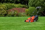 Corded Electric Lawn Mower 1600W 38cm 45L 5 Heights Orange Grey - Image 3