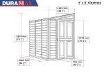 SideMate PLUS 4 x 8 Plastic Garden Shed 2.95 m² with Metal Foundation Kit Dark Grey - Image 10