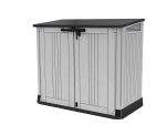 Outdoor Garden Storage Shed 880L Top And Front Opening Light Grey - Image 2