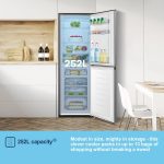 Freestanding Fridge Freezer 252L 50/50 No Frost LED Silver - Image 5