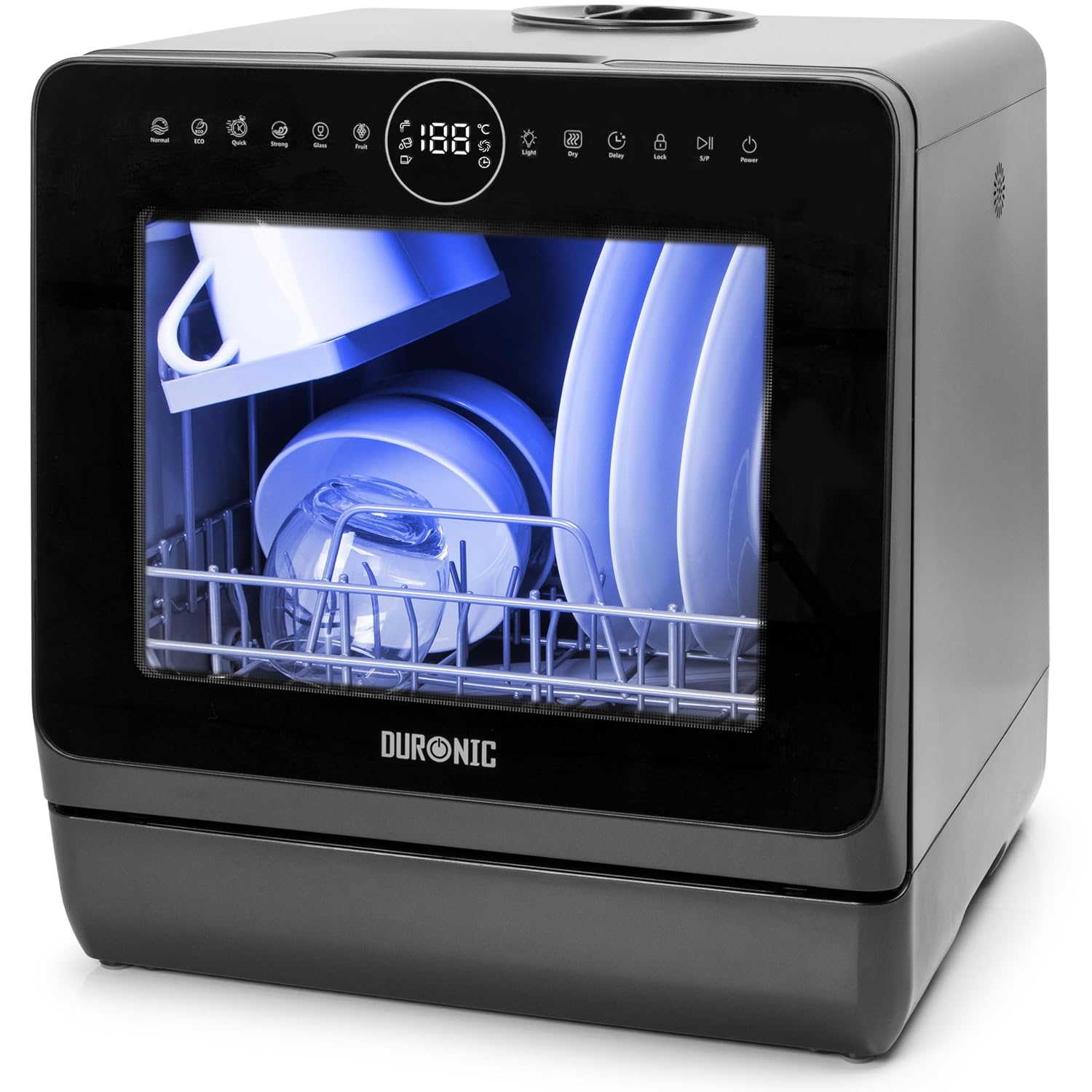 81OrtJT8IqL._SL1500.jpg Table Top Dishwasher 5L 950W 8 Programs Black - Image 1