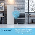 Freestanding Upright Freezer 165L 143Cm 5 Compartments Reversible Door White - Image 5