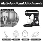 Stand Mixer 1300W 6L 10 Speeds Pulse Function Black - Image 6