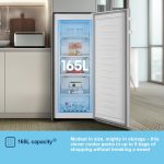 Freestanding Upright Freezer 165L 143Cm 5 Compartments Reversible Door White - Image 4