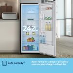 Freestanding Larder Fridge 242L 55cm White E Rated - Image 5