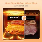 Dual Blaze Air Fryer 6.4L Top & Bottom Heating No Shaking Black - Image 3