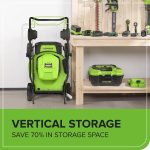 Cordless Lawn Mower 46cm 48V Self-Propelled 55L Bag 2x4Ah Batteries - Image 10