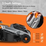 Corded Electric Hover Lawn Mower 1800W 43cm 52L 5 Heights Orange Grey - Image 4