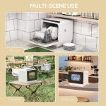 Table Top Dishwasher 6L Built-In Tank 4 Place Settings Touch Control White - Image 9