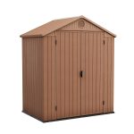 Resin Garden Storage Shed 6 X 4 Ft Grey Single Door Lockable - Image 10