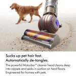 Upright Bagless Vacuum Cleaner 700W Self-Detangling Pet Hair Nickel/Silver - Image 6