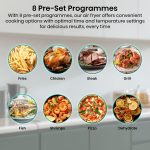 Air Fryer 11L Dual Zone 2700W Colour Touch Display 8 Functions Black - Image 8