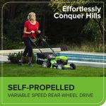 Cordless Lawn Mower 46cm 48V Self-Propelled 55L Bag 2x4Ah Batteries - Image 7